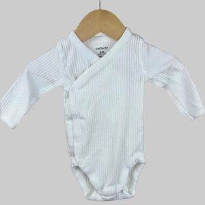 Carter's White Ribbed Baby One Piece 3M